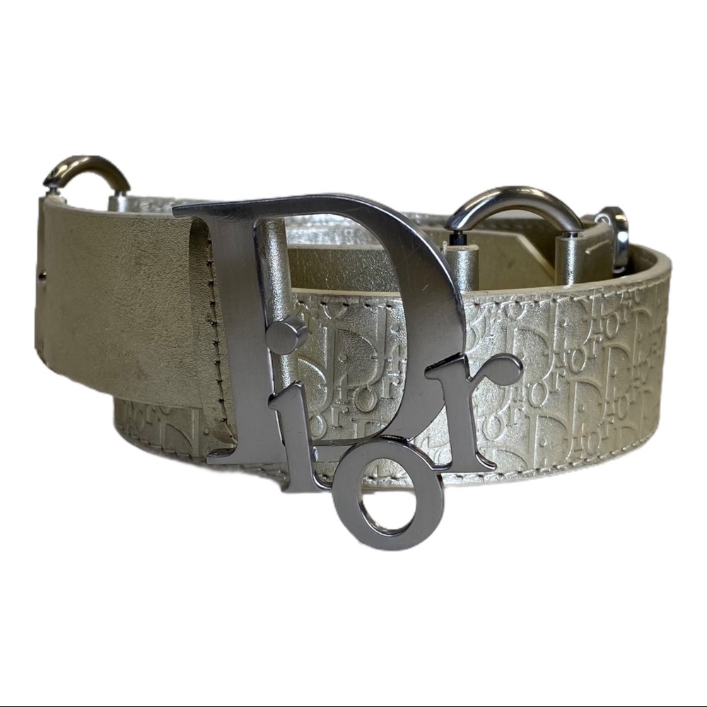 Gold Dior Monogram belt
